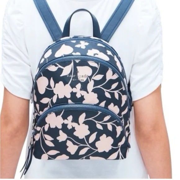 kate spade | Bags | Kate Spade Floral Backpack In Navy And  display picture 3